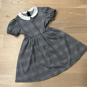Reserved Kids Dress in Gray Checkered Pattern